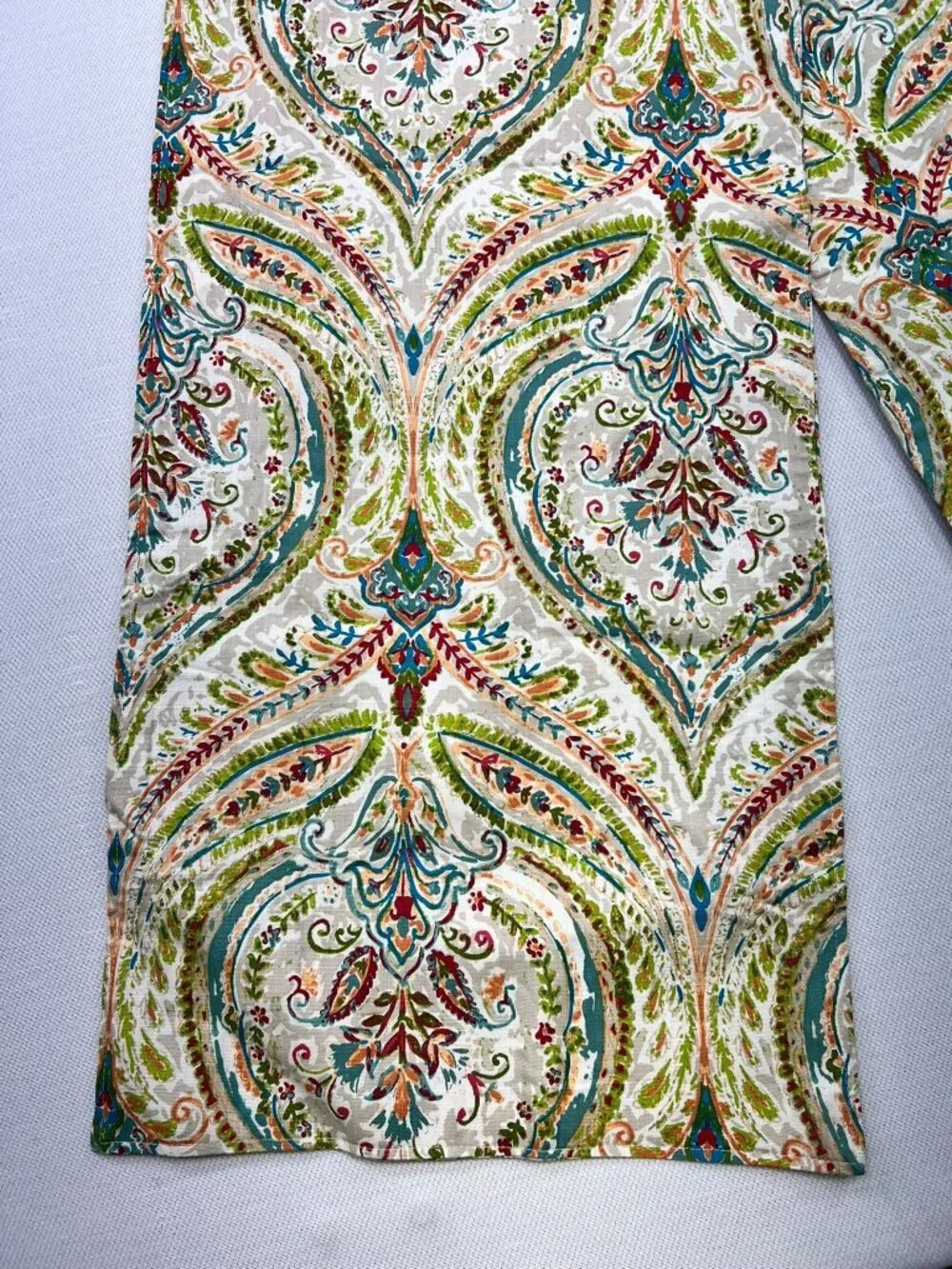 World Market Multicolor Colorful Paisley 100% Cotton Rectangle Table Runner